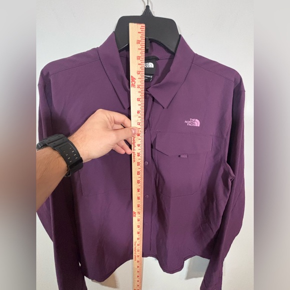 The North Face Womens Purple Button Up Shirt Small Outdoor Hiking Top - Picture 7 of 10